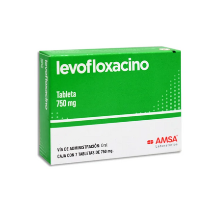 Levofloxacino 750 mg Caja con 7 Tabletas