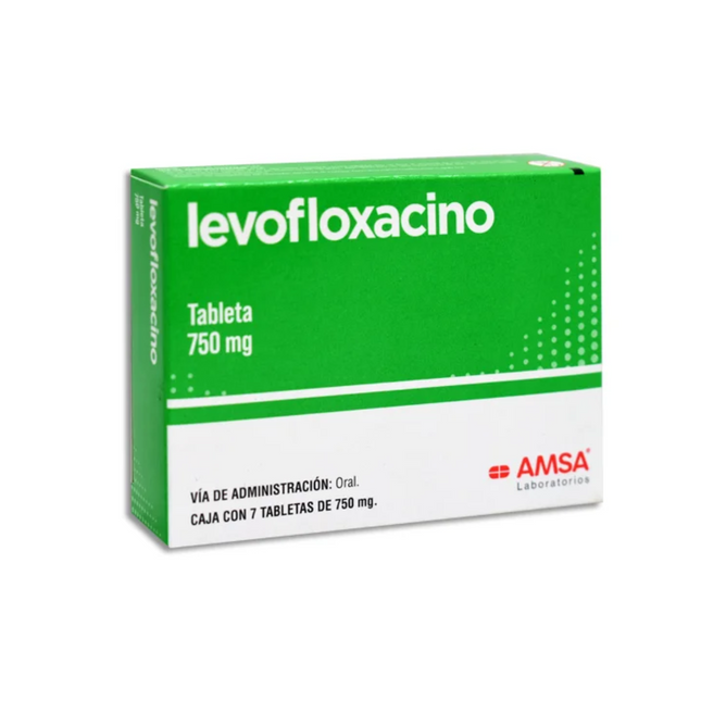 Levofloxacino 750 mg Caja con 7 Tabletas