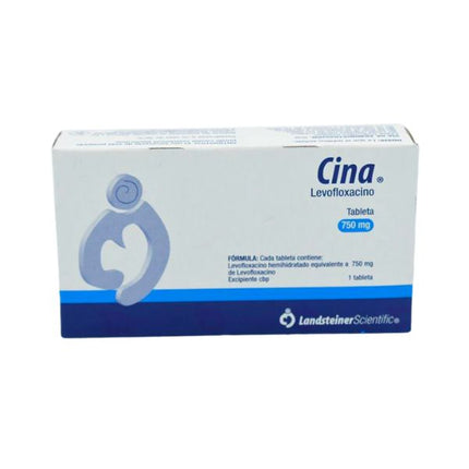 Cina (Levofloxacino) 750 mg Caja con 7 Tabletas