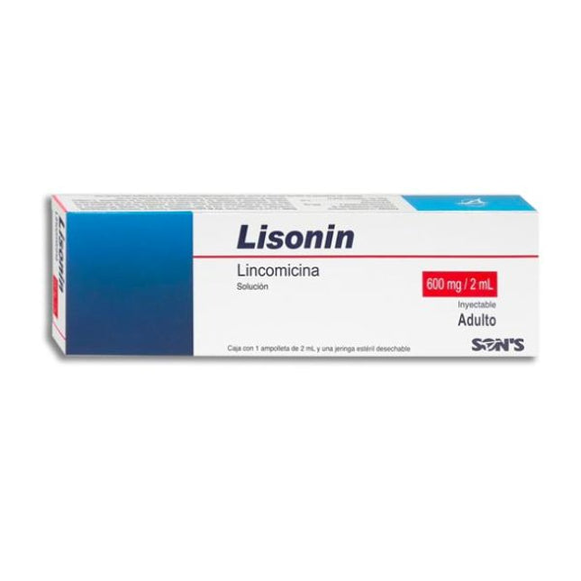 Lisonin (Lincomicina) 600 mg / 2 ml Caja con 1 Ampolleta Inyectable