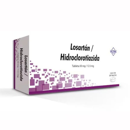 Losartan/Hidroclorotiazida 50 mg/12.5 mg Caja con 30 Tabletas