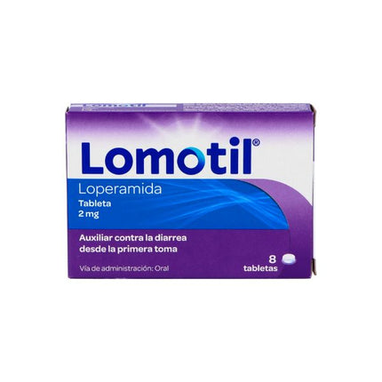 Lomotil (Loperamida) 2 mg Caja con 8 Tabletas