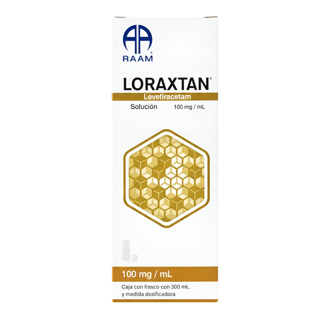 Loraxtan (Levetiracetam) Solución 100 mg/ml Caja con Frasco con 300 ml