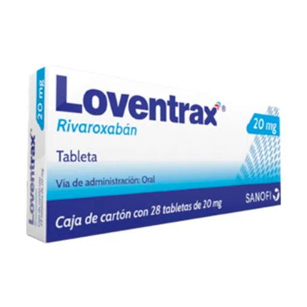 Loventrax (Rivaroxabán) 20 mg Caja con 28 Tabletas