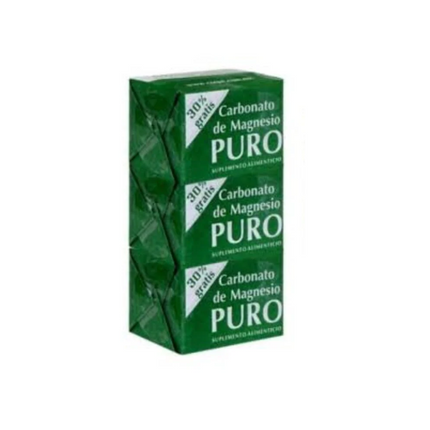 Carbonato De Magnesio Puro Paquete con 3 Cubitos