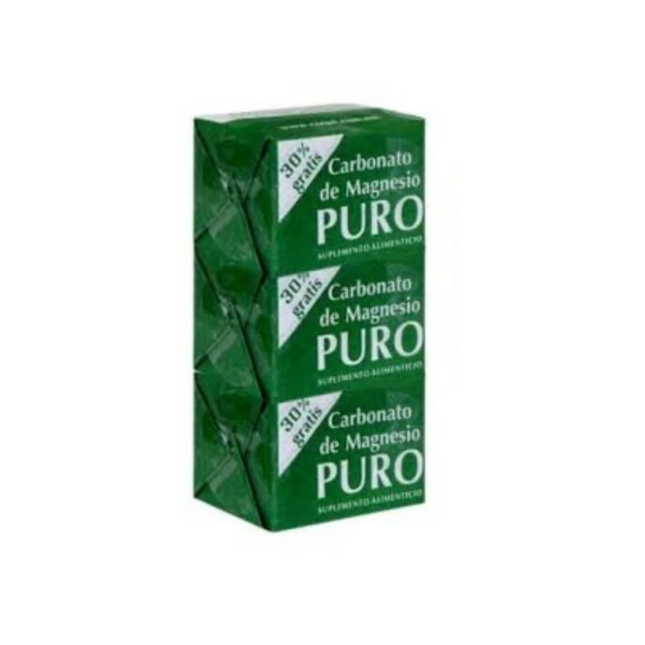Carbonato De Magnesio Puro Paquete con 3 Cubitos