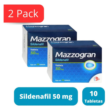 Sildenafil 50 Mg Mazzogran 20 Tabletas Pack Viagra Genérico