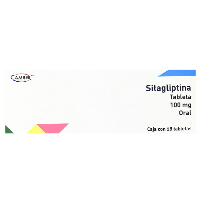 Sitagliptina 100 mg Caja con 28 Tabletas Camber