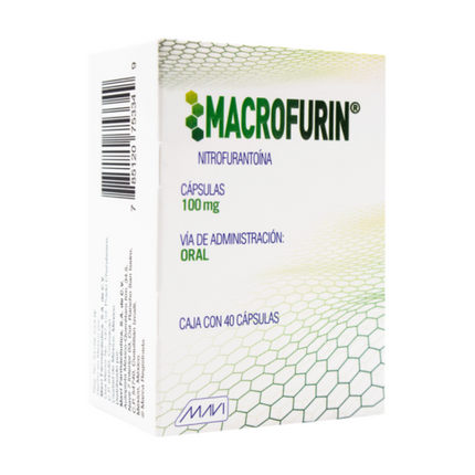 Macrofurin (Nitrofurantoina) 100 mg Caja con 40 Cápsulas