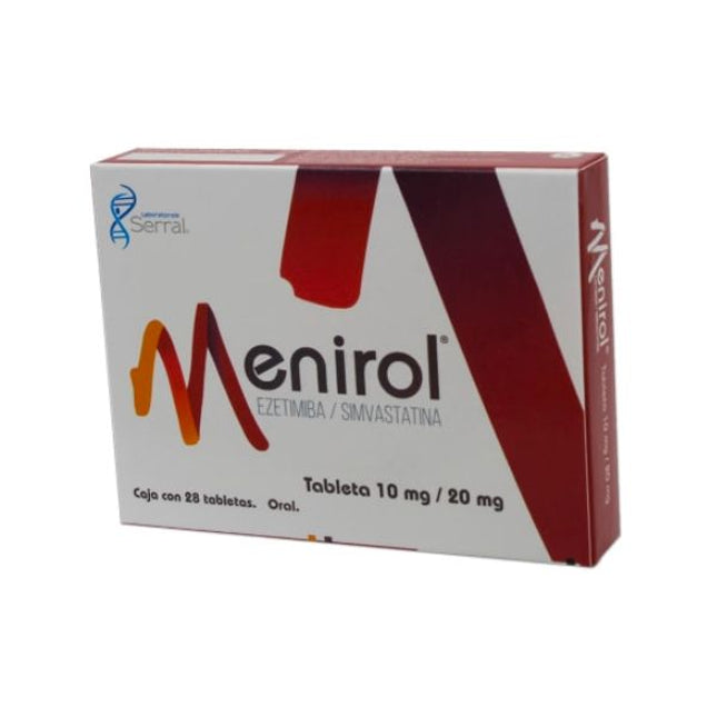 Meninrol (Ezetimiba / Simvastatina) 10 mg / 20 mg Caja con 28 Tabletas