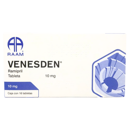 Venesden  (Ramipril) 10 mg Caja con 16 Tabletas