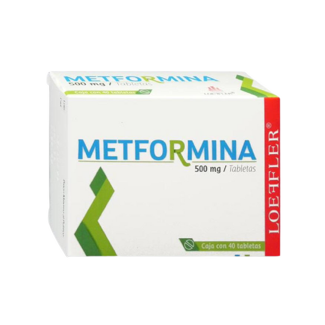 Metformina 500 mg Caja con 40 Tabletas