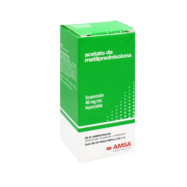 Acetato de Metilprednisolona 40 mg/2 ml Solución Inyectable Amsa