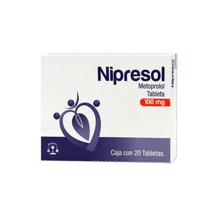 Nipresol Metoprolol 100 mg Caja con 20 Tabletas
