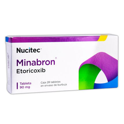 Minabron (Etoricoxib) 90 mg Caja con 28 Tabletas