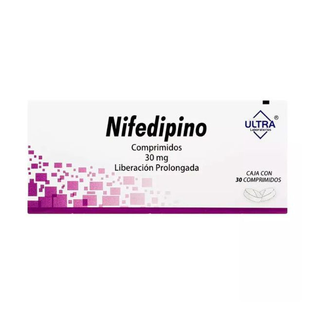 Nifedipino 30 mg Lp Caja con 30 Tabletas