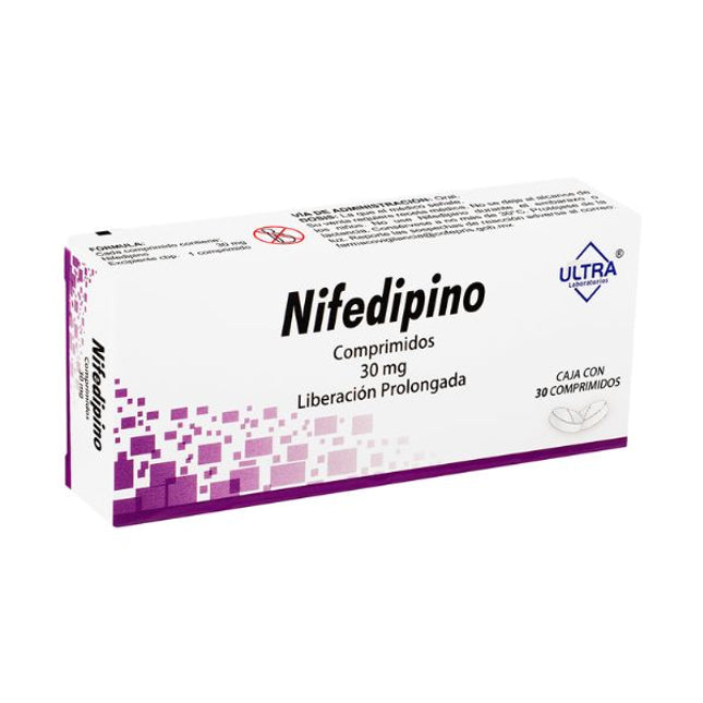 Nifedipino 30 mg Lp Caja con 30 Tabletas
