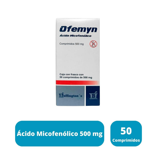 Ofemyn (Acido Micofenolico) 500 mg Caja con 50 Comprimidos