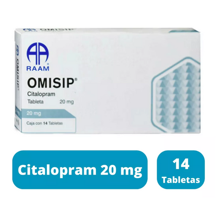 Omisip (Citalopram) 20 mg Caja con 14 Tabletas