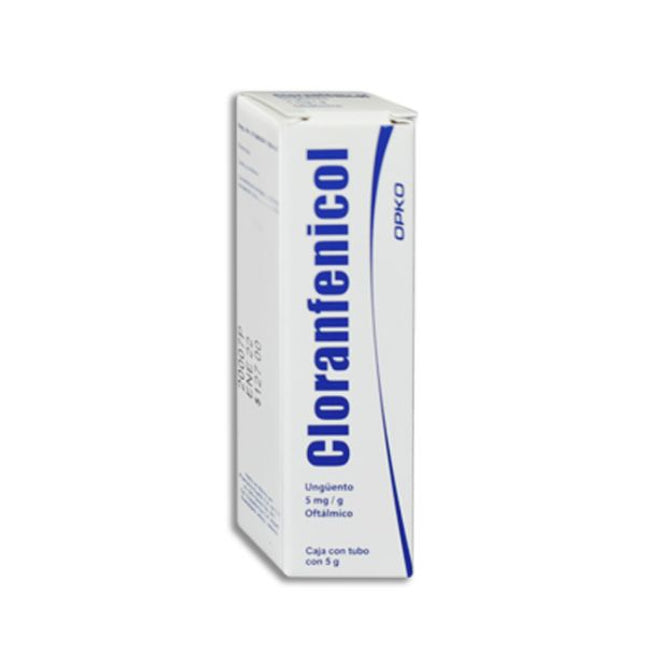 Cloranfenicol Ungüento 5.0 mg Caja con Tubo con 5 g OPKO Laboratorios
