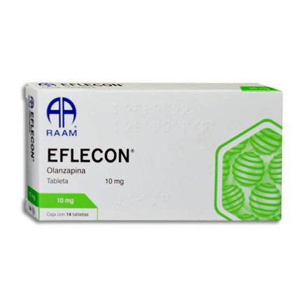 Eflecon (Olanzapina) 10 mg Caja con 14 Tabletas