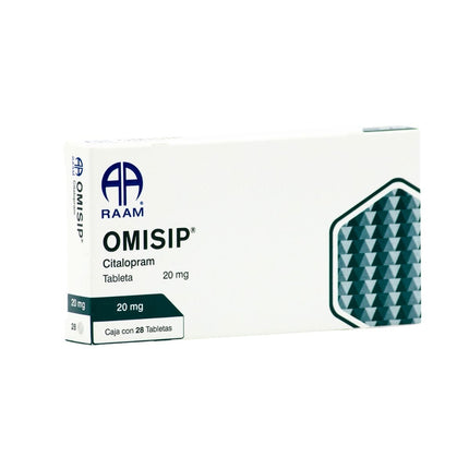 Omisip (Citalopram) 20 mg Caja con 28 Tabletas RAAM Laboratorios