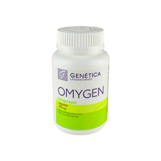 Omygen (Omeprazol) 20 mg Frasco con 60 Cápsulas