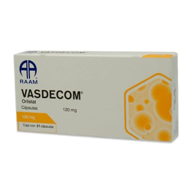 Vadescom (Orlistat) 120 mg Caja con 21 Cápsulas