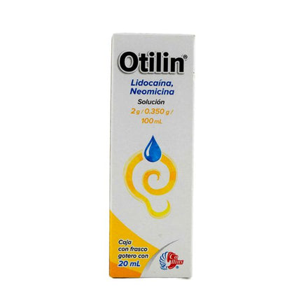 Otilin (Lidocaina/Neomicina) Solución 2g/0.350g/100 ml Frasco Gotero con 20 ml
