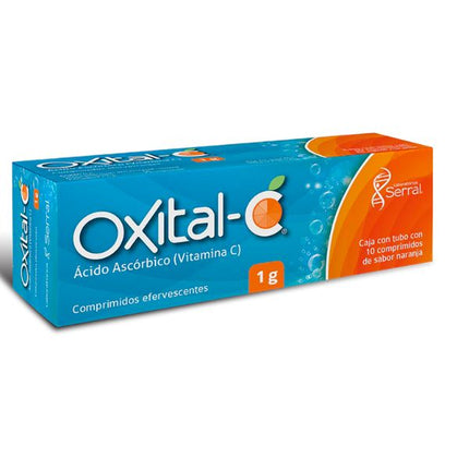 Oxital-C Ácido Ascórbico (Vitamina C) 1 g 10 Comprimidos Efervescentes
