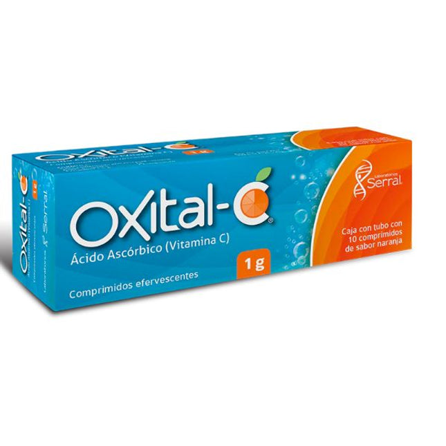 Oxital-C Ácido Ascórbico (Vitamina C) 1 g 10 Comprimidos Efervescentes