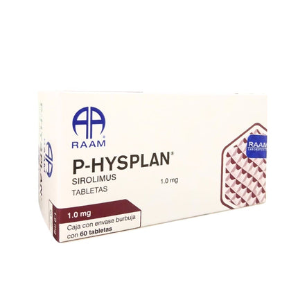 P-HYSPLAN (Sirolimus) 1 mg Caja con 60 Tabletas RAAM Laboratorios