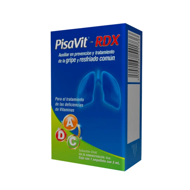 PisaVit-RDX Solución Oral Caja con 1 Ámpula de 3 ml