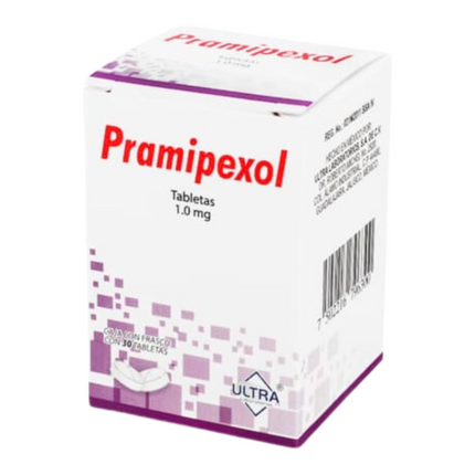 Pramipexol 1.0 mg Caja con 30 Tabletas
