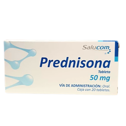 Prednisona 50 mg caja con 20 tabletas Pisa Laboratorios