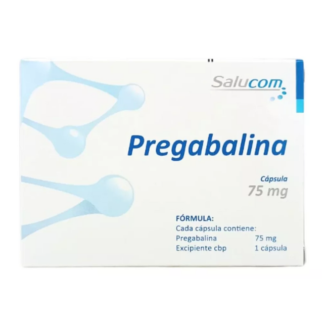 Pregabalina 75 mg caja con 28 cápsulas Pisa Laboratorios