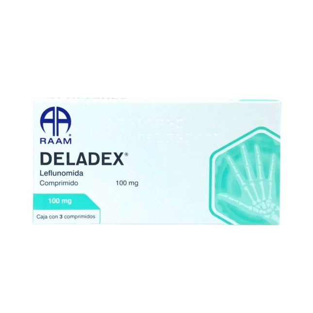 Deladex  Leflunomida 100 mg Caja con 3 Comprimidos