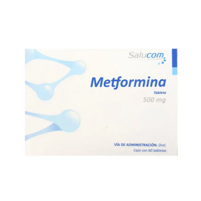Metformina Salucom 500 mg con 60 Tabletas