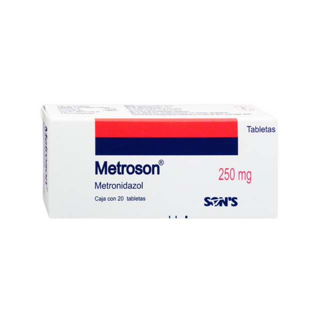 Metronidazol 250 mg Caja con 20 Tabletas Sons