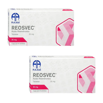 Reosvec (Ácido Risedronico) 35 mg 4 Tabletas RAAM Laboratorios