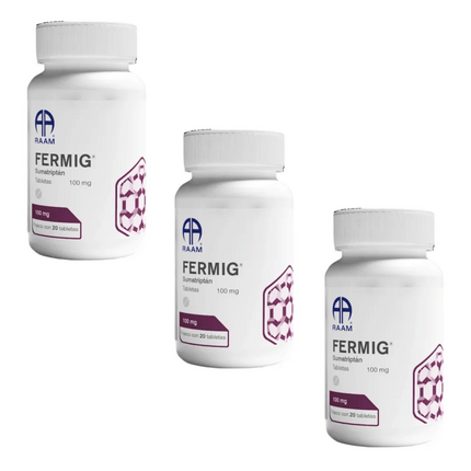 Fermig (Sumatriptan) 100 mg Frasco con 20 Tabletas