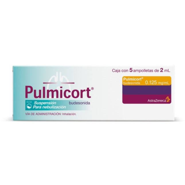Pulmicort Budesónida .125 mg Suspensión para Nebulizar Caja con 5 Ampolletas