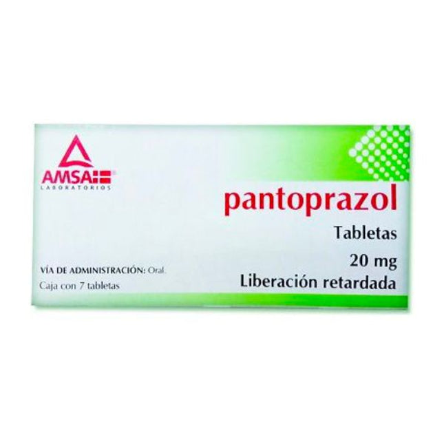 Pantoprazol 20 mg Caja con 7 Tabletas
