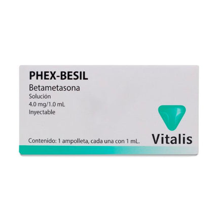 Phex-Besil (Betametasona) 4.0 mg/1.0 ml Inyectable