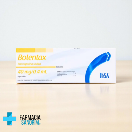 Bolentax Enoxaparina Sódica 40mg/0.4ml Caja con 2 Jeringas PiSA