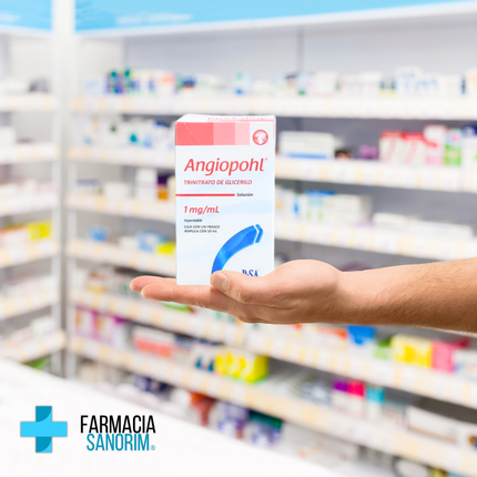 Trinitrato de Glicerilo 1/mg/ml Angiopohl Solución Inyectable Ampolleta de 50 ml
