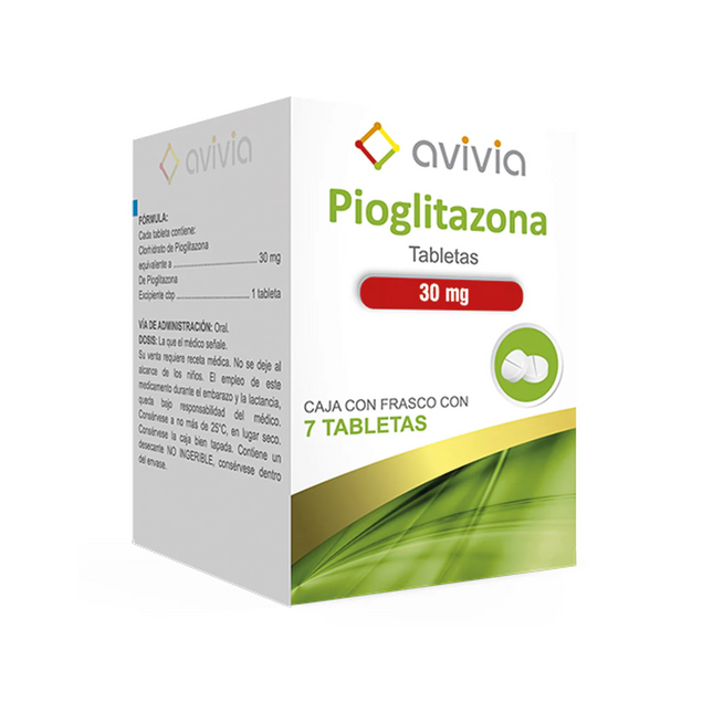 Pioglitazona 30 mg Caja con 7 Tabletas