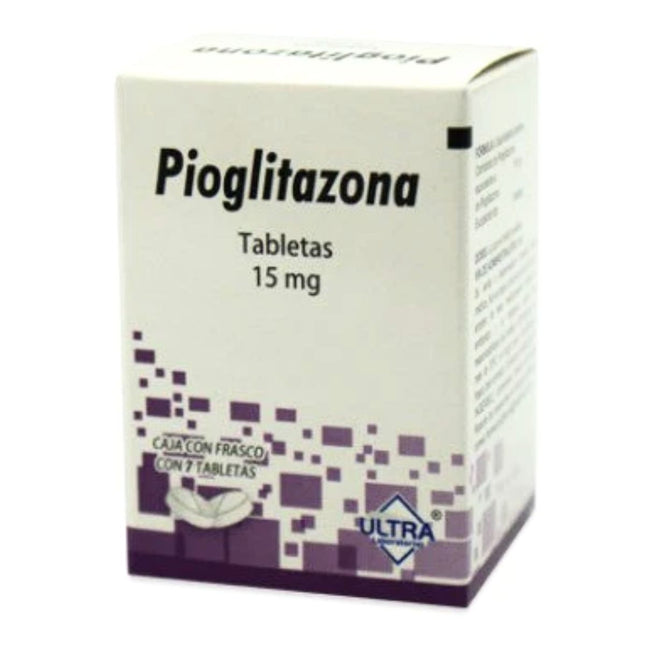 Pioglitazona 15 mg Caja con 7 Tabletas