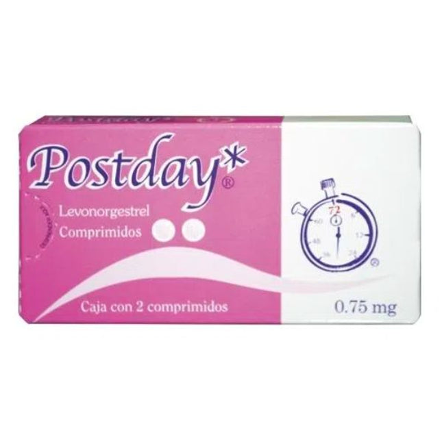 Postday (Levonorgestrel) 0.75 mg Caja con 2 Tabletas