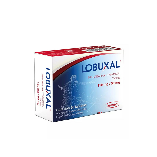 Lobuxal (Pregabalina, Tramadol) 150 mg/ 50 mg Caja con 20 Tabletas Laboratorio Silanes